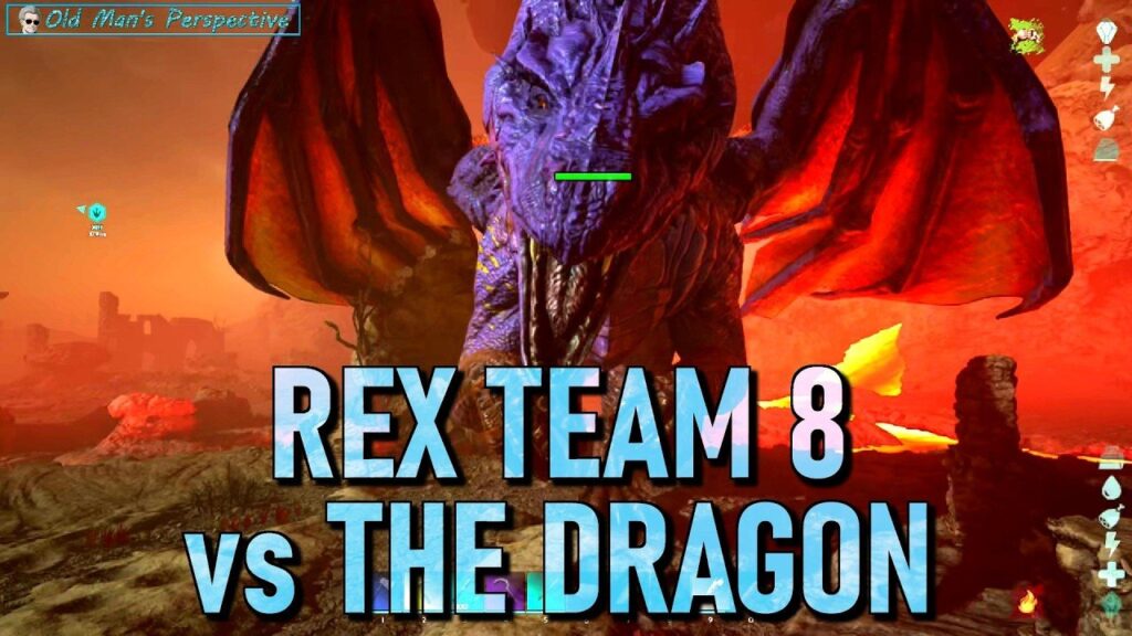 Ark Survival Ascended The Island Rex Team 8 vs The Dragon